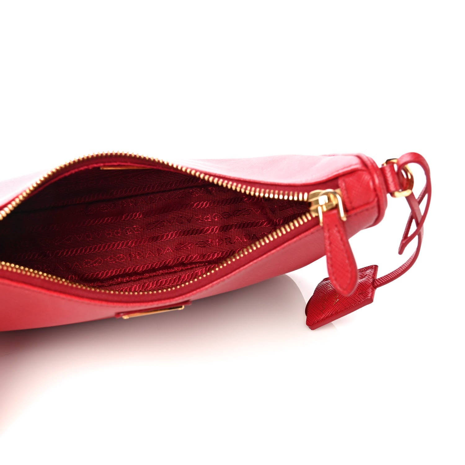 Prada Saffiano Lux Re-Edition 2005 Shoulder Bag Fuoco 4 of 12