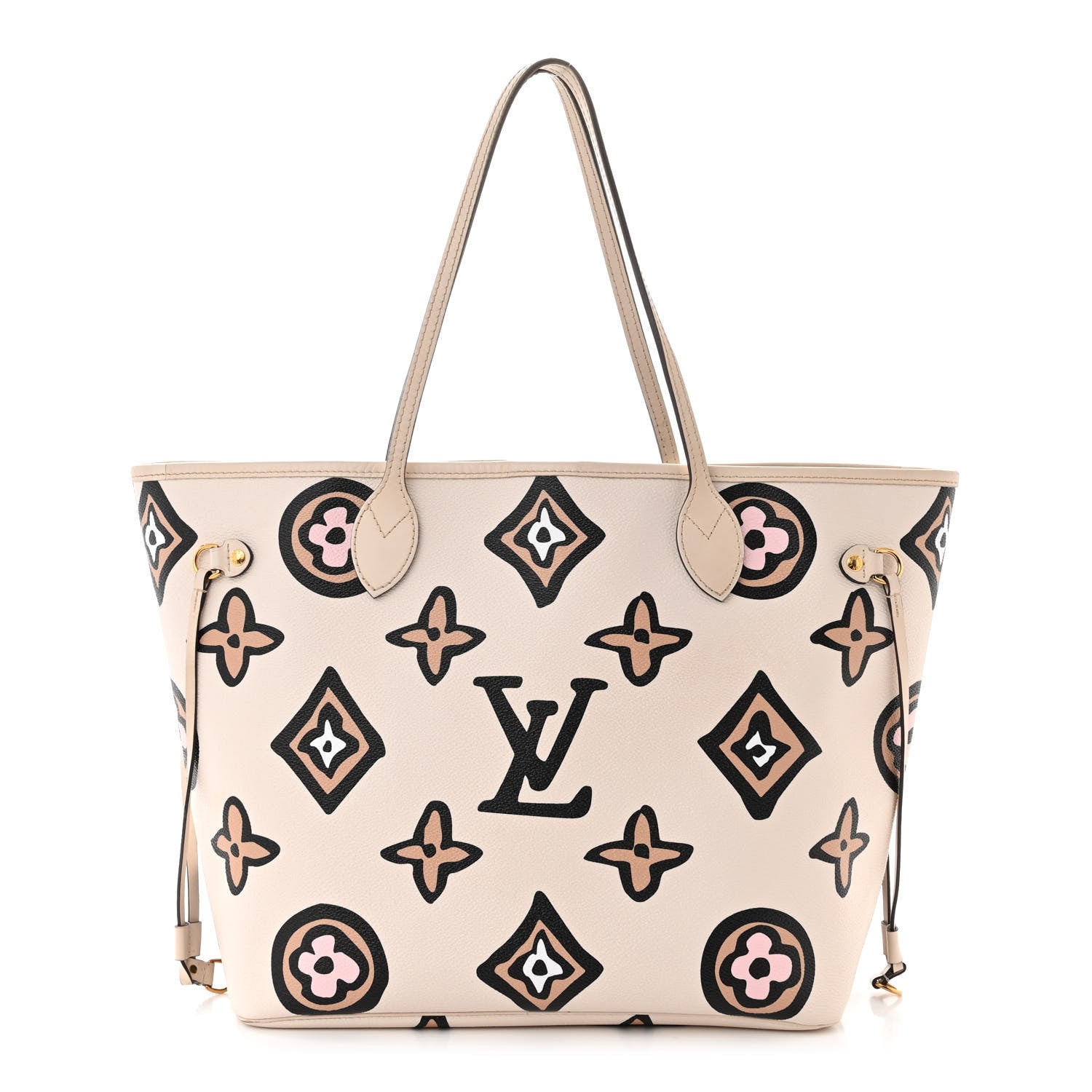 Louis Vuitton Monogram Giant Wild at Heart Neverfull MM Creme 1 of 13
