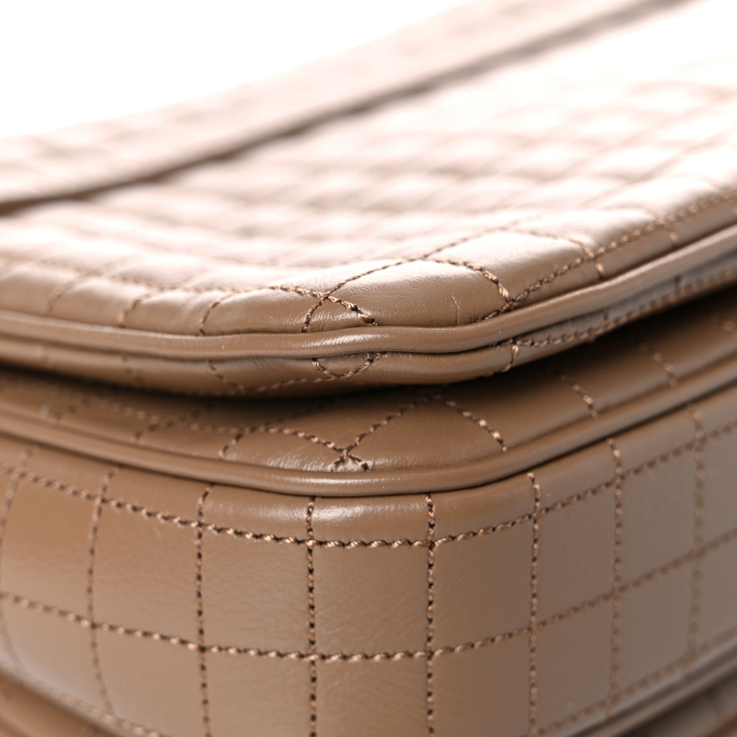 Celine Calfskin Quilted Medium C Bag Camel 10 of 15
