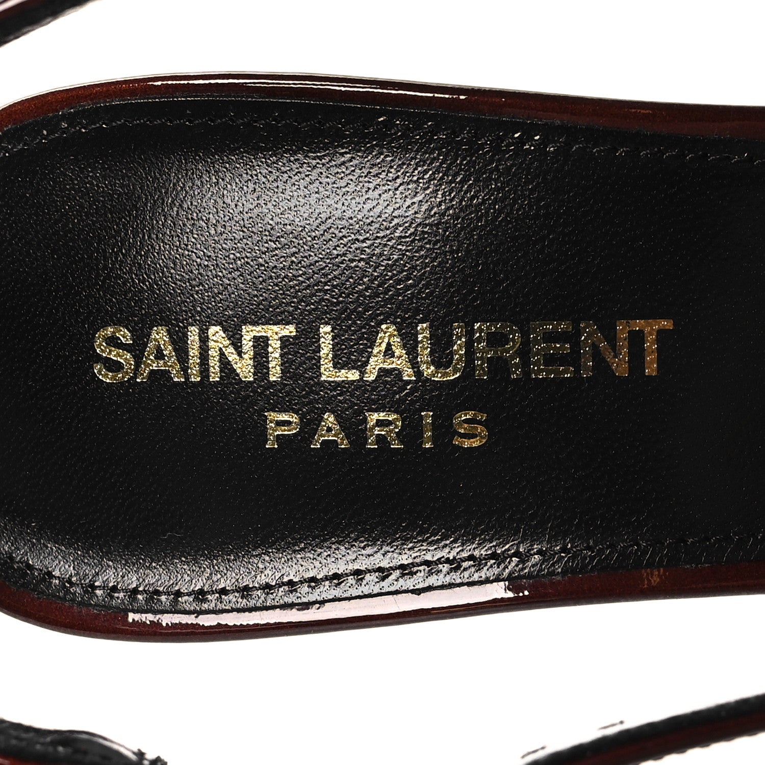 Saint Laurent Patent Calfskin Dune Slingback Pumps 40 Wood 8 of 8