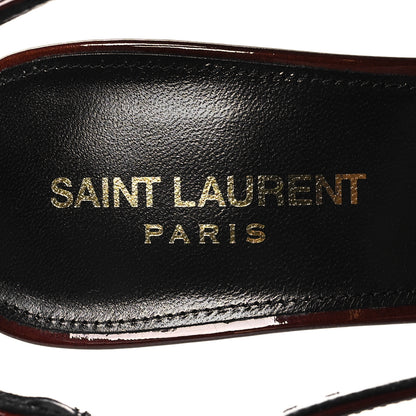 Saint Laurent Patent Calfskin Dune Slingback Pumps 40 Wood 8 of 8