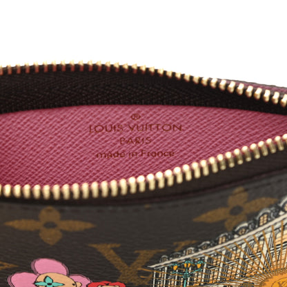 Louis Vuitton Monogram 2022 Christmas Animation Paris Key Pouch Pink 6 of 9