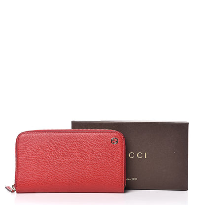 Gucci Dollar Calfskin GG Zip Around Wallet Red 7 of 7
