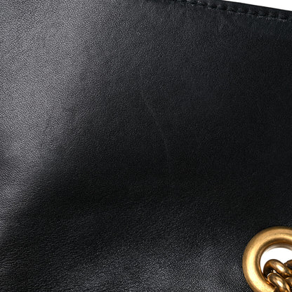Gucci Calfskin Matelasse Medium GG Marmont Shoulder Bag Black 14 of 21