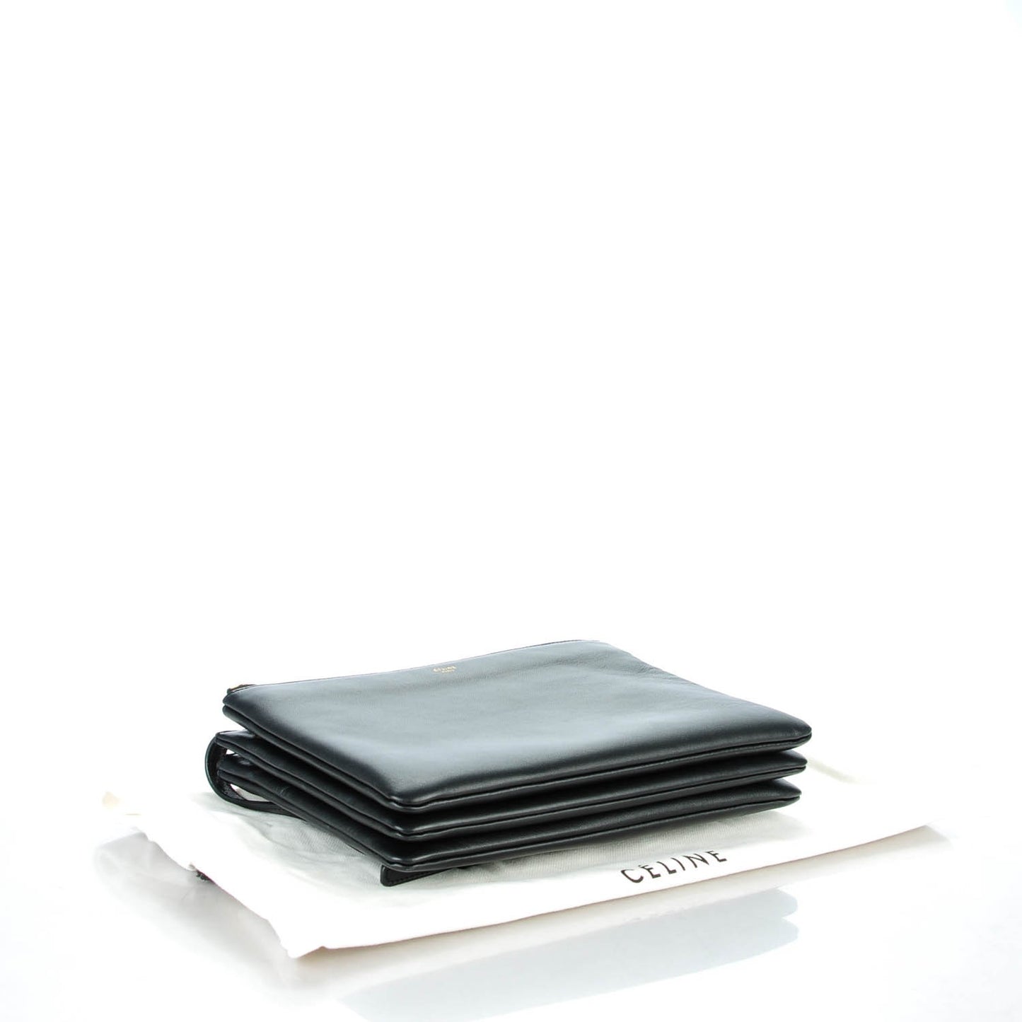 Lambskin Large Trio Crossbody Bag Black