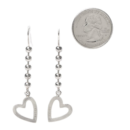 Gucci Sterling Silver Heart Drop Earrings 2 of 4