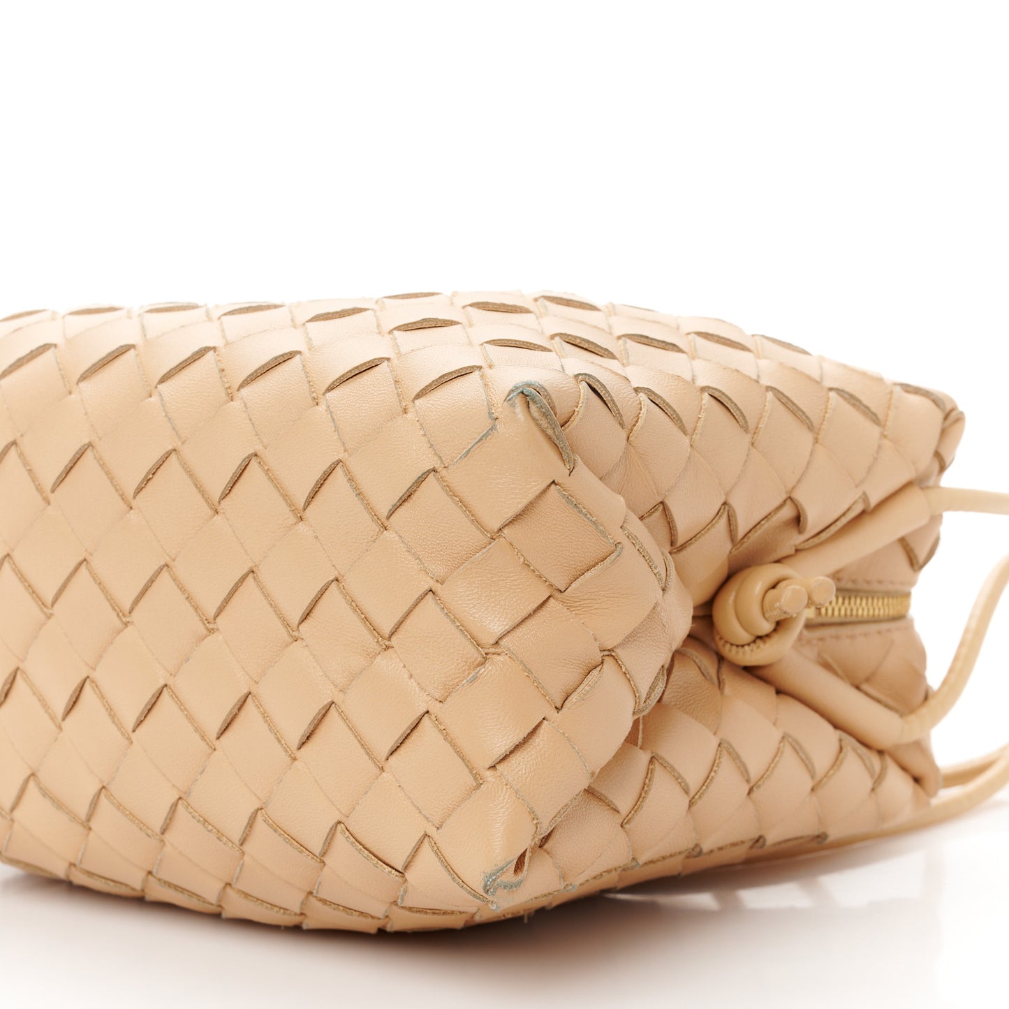 Nappa Intrecciato Small Loop Camera Bag Almond