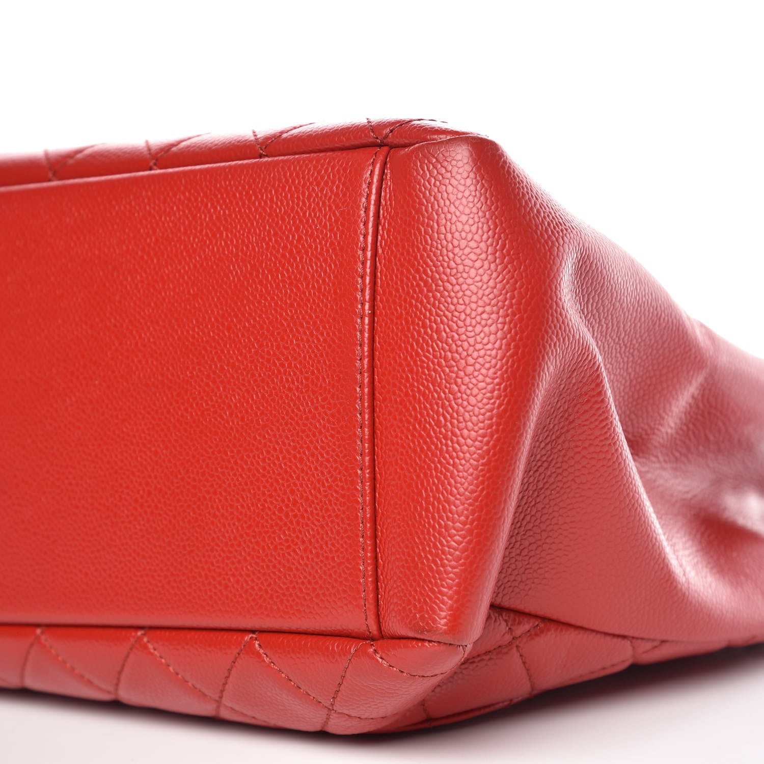 Chanel Caviar Quilted Grand Shopping Tote GST Red 11 of 17