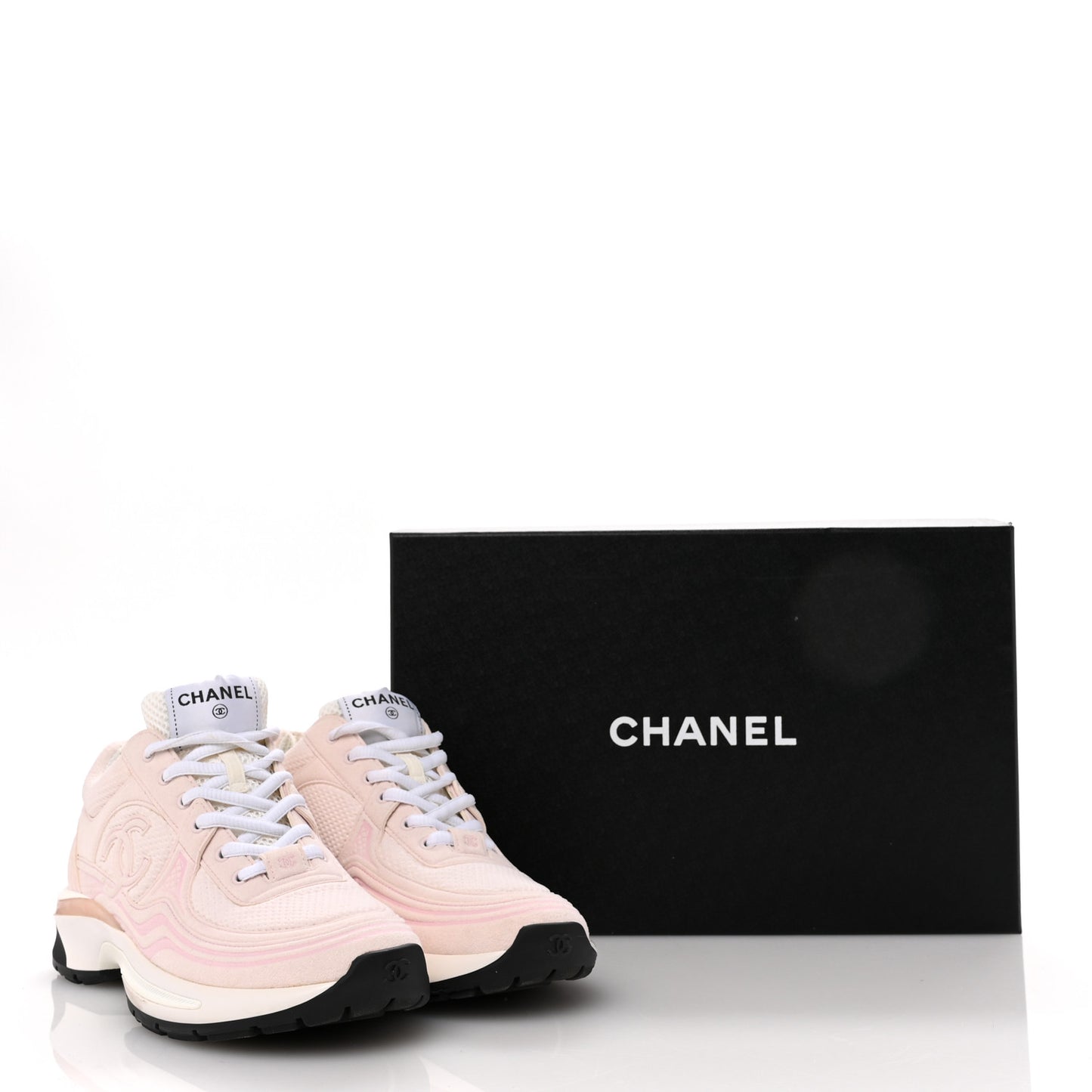 Fabric CC Womens Sneakers 38 Black 37 Light Pink