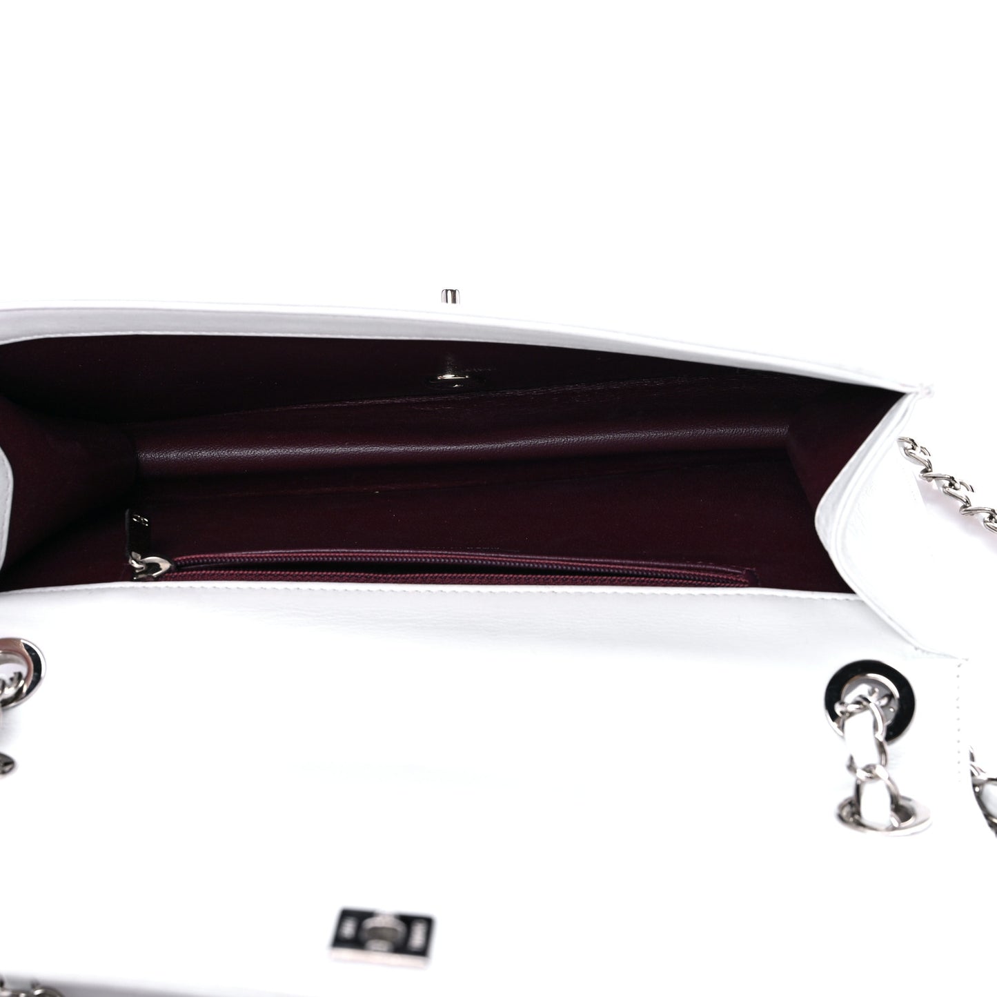 Calfskin Small Propeller Flap White