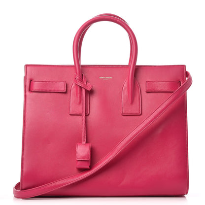 Saint Laurent Calfskin Small Sac De Jour Lipstick Fuchsia 1 of 11
