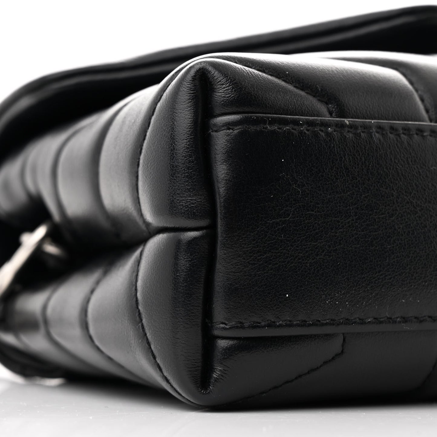 Calfskin Y Quilted Monogram Toy Loulou Crossbody Bag Black