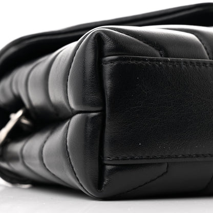 Saint Laurent Calfskin Y Quilted Monogram Toy Loulou Crossbody Bag Black 10 of 11