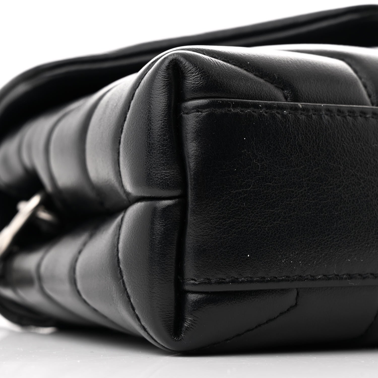 Saint Laurent Calfskin Y Quilted Monogram Toy Loulou Crossbody Bag Black 10 of 11