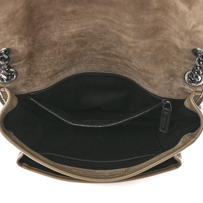 Saint Laurent Suede Matelasse Embellished Monogram Medium Niki Chain Satchel 5 of 11