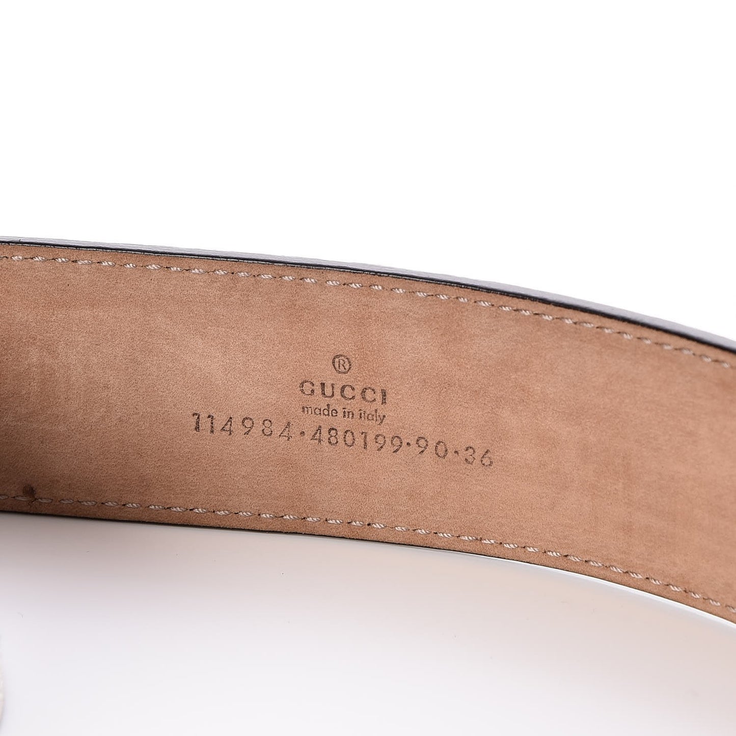 Calfskin Web Interlocking G Belt 90 36 White