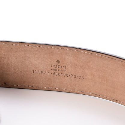 Gucci Calfskin Web Interlocking G Belt 90 36 White 5 of 5