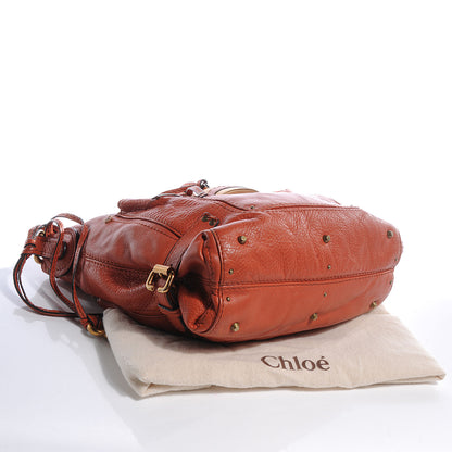 Chloe Leather Large Paddington Shoulder Bag Orange 4 of 6