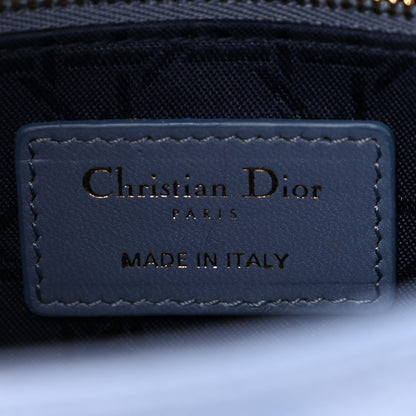 Christian Dior Lambskin Cannage Small My ABCDior Lady Dior Denim Blue 6 of 15