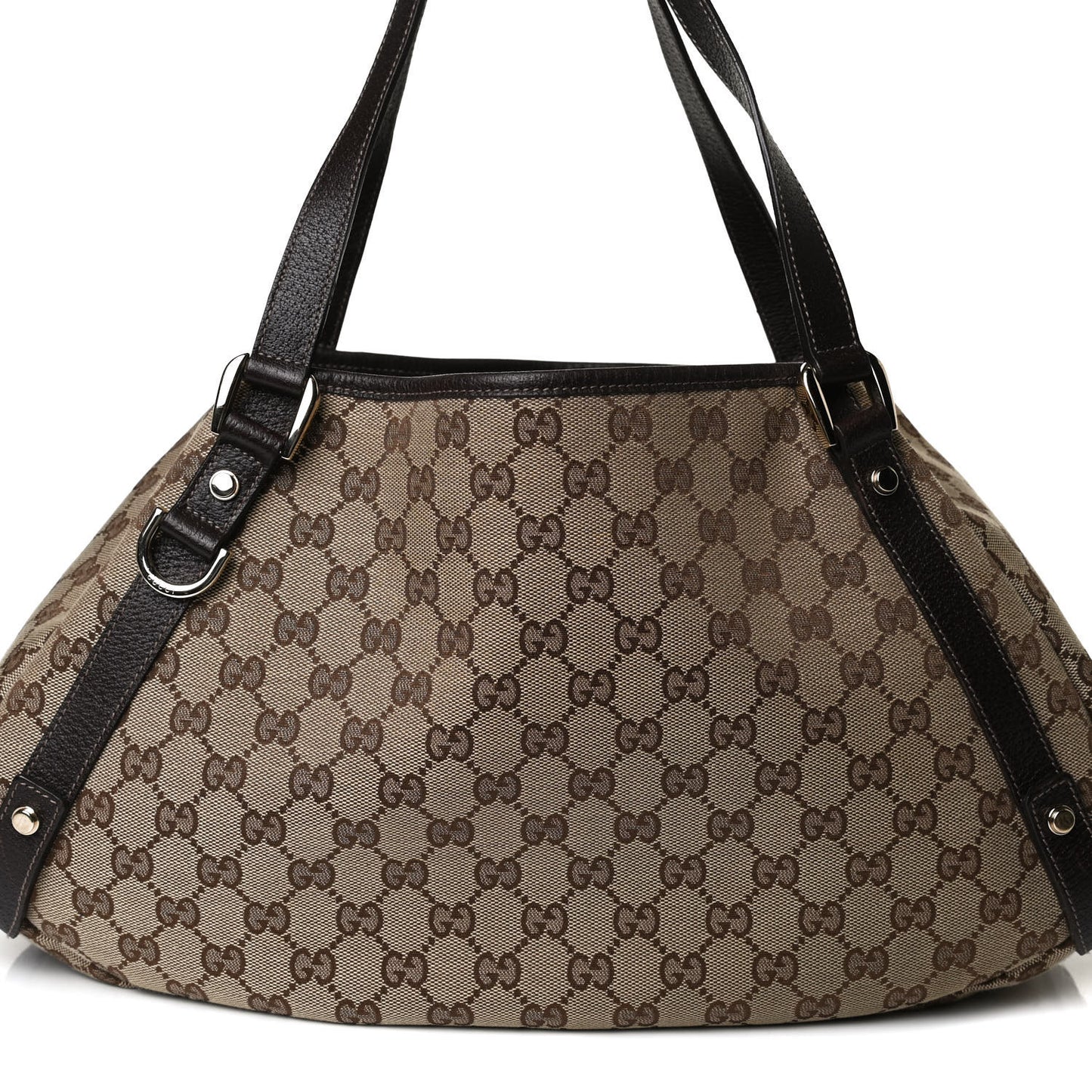 Monogram Medium Abbey Shoulder Bag Dark Brown
