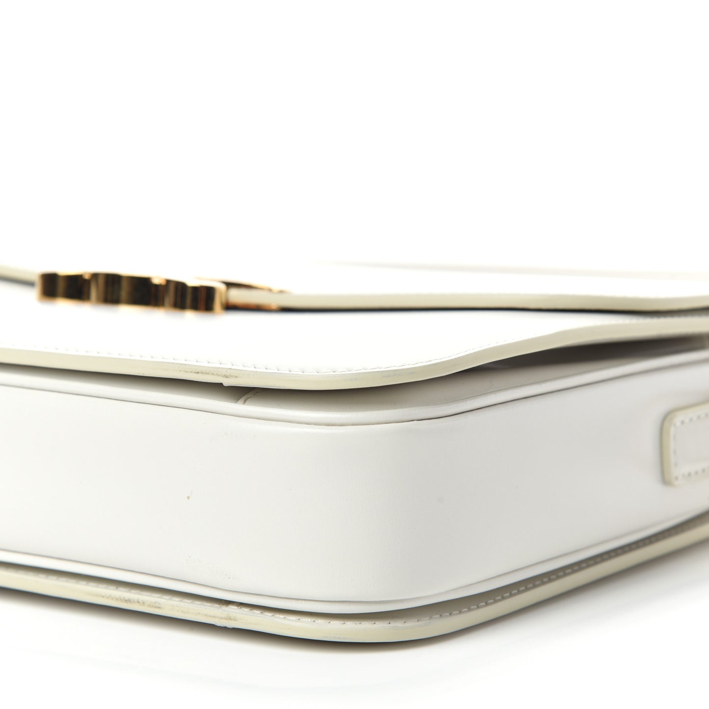 Shiny Calfskin Large Triomphe White