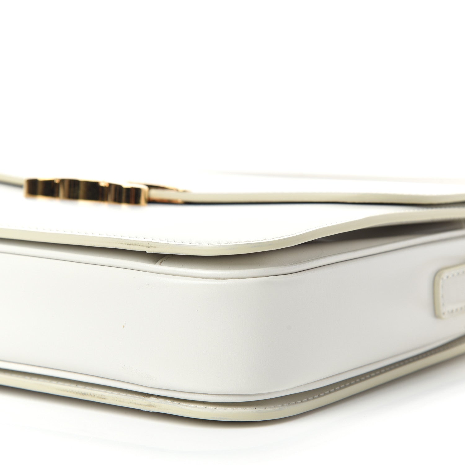 Celine Shiny Calfskin Large Triomphe White 9 of 10