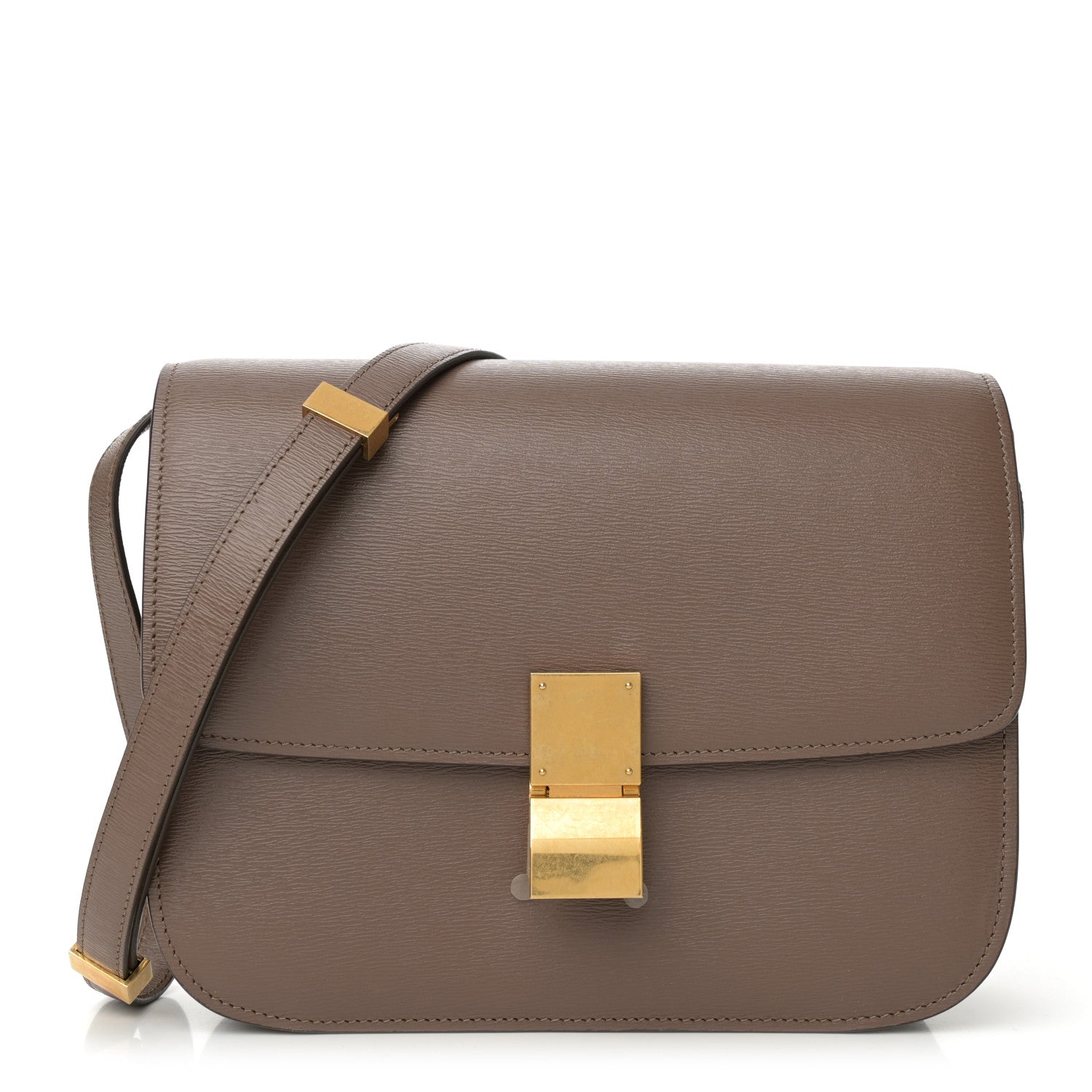 Celine Liege Calfskin Medium Classic Box Flap Bag Taupe 1 of 15