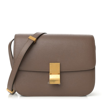 Celine Liege Calfskin Medium Classic Box Flap Bag Taupe 1 of 15