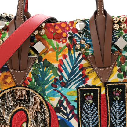 Christian Louboutin Canvas Embroidered Calfskin Caracaba Tote Multicolor 8 of 11