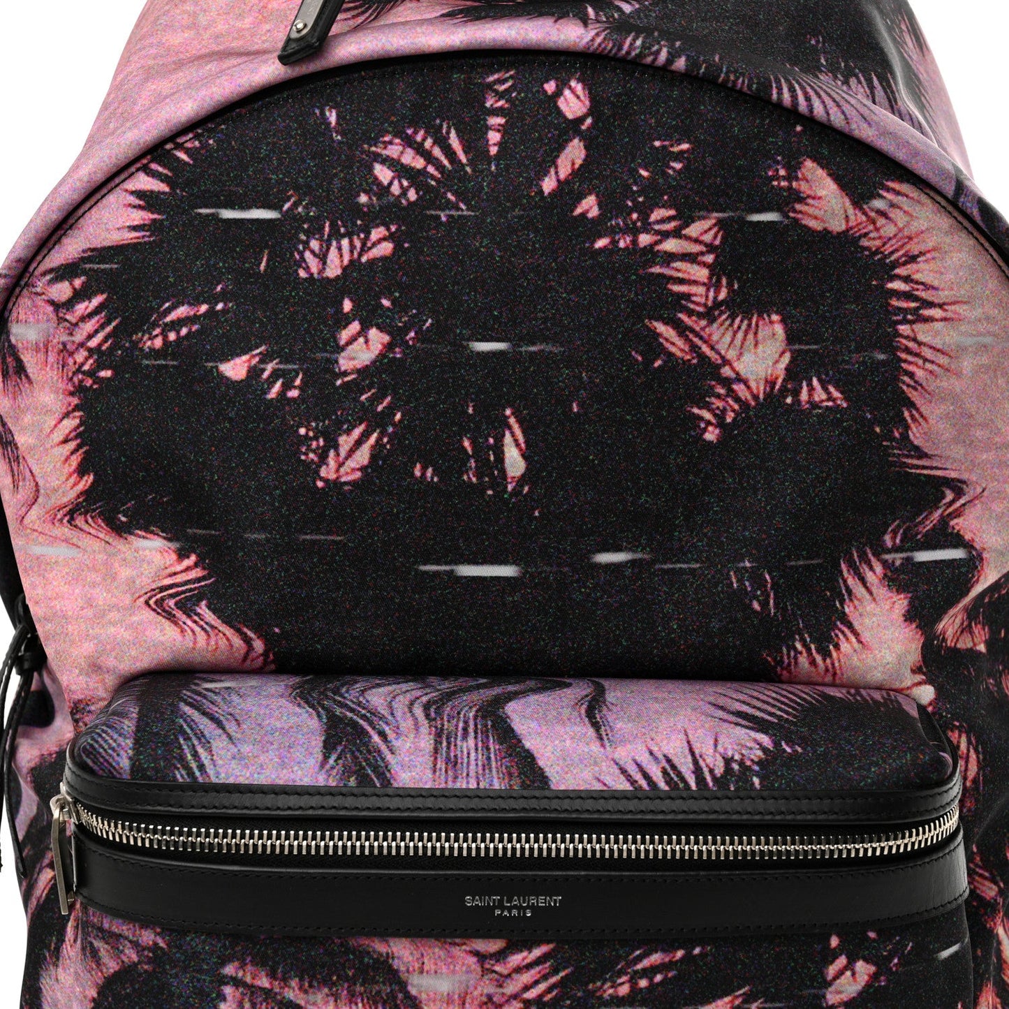 Canvas Palm Tree Sunset City Backpack Violet Black