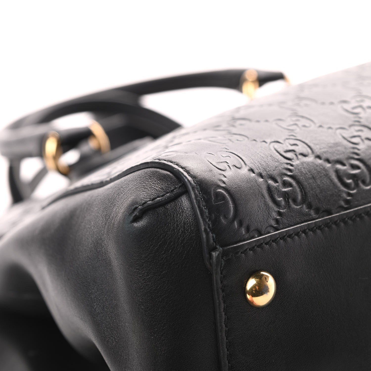 Gucci Soft Guccissima Signature Top Handle Tote Bag Black 9 of 17