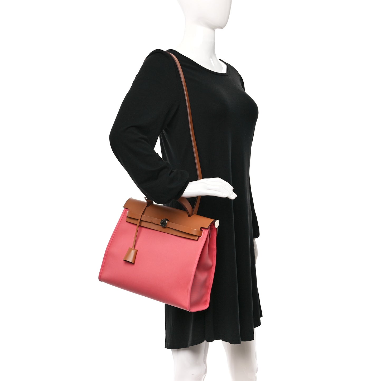Vache Hunter Toile Herbag Zip 31 PM Rose Azalee Natural