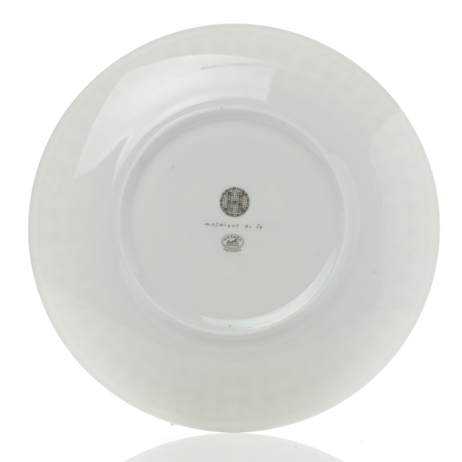 Hermes Porcelain Mosaique au 24 Platine Dessert Plate 8.3 2 of 7