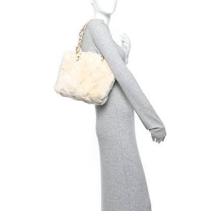 Chanel Rabbit Fur CC Tote Ivory 2 of 12