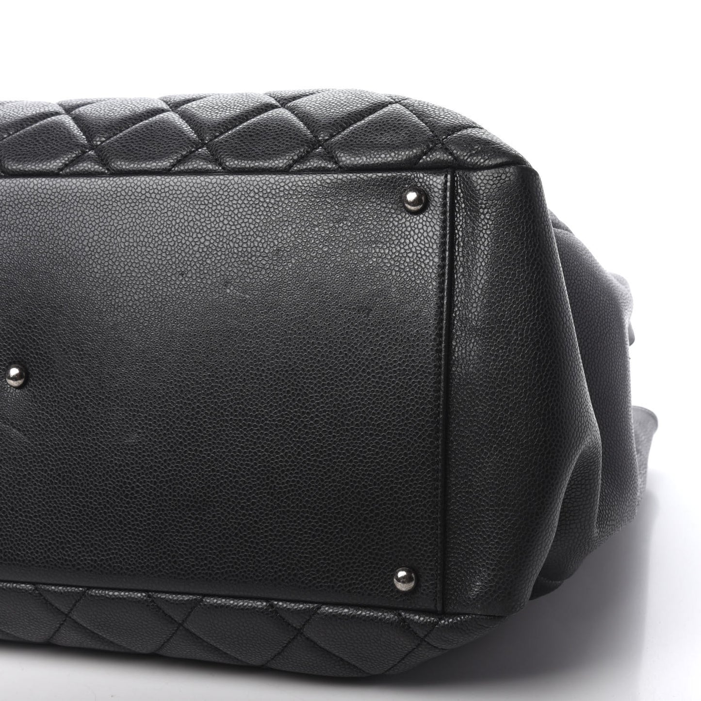 Caviar Quilted XXL Grand Shopping Tote GST Dark Grey