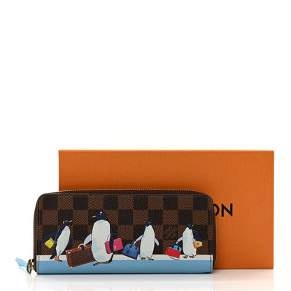 Louis Vuitton Damier Ebene 2017 Christmas Animation Clemence Wallet 7 of 7