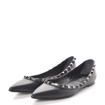 Valentino Garavani Nappa Rockstud Ballerina Flats 37 Black 3 of 9