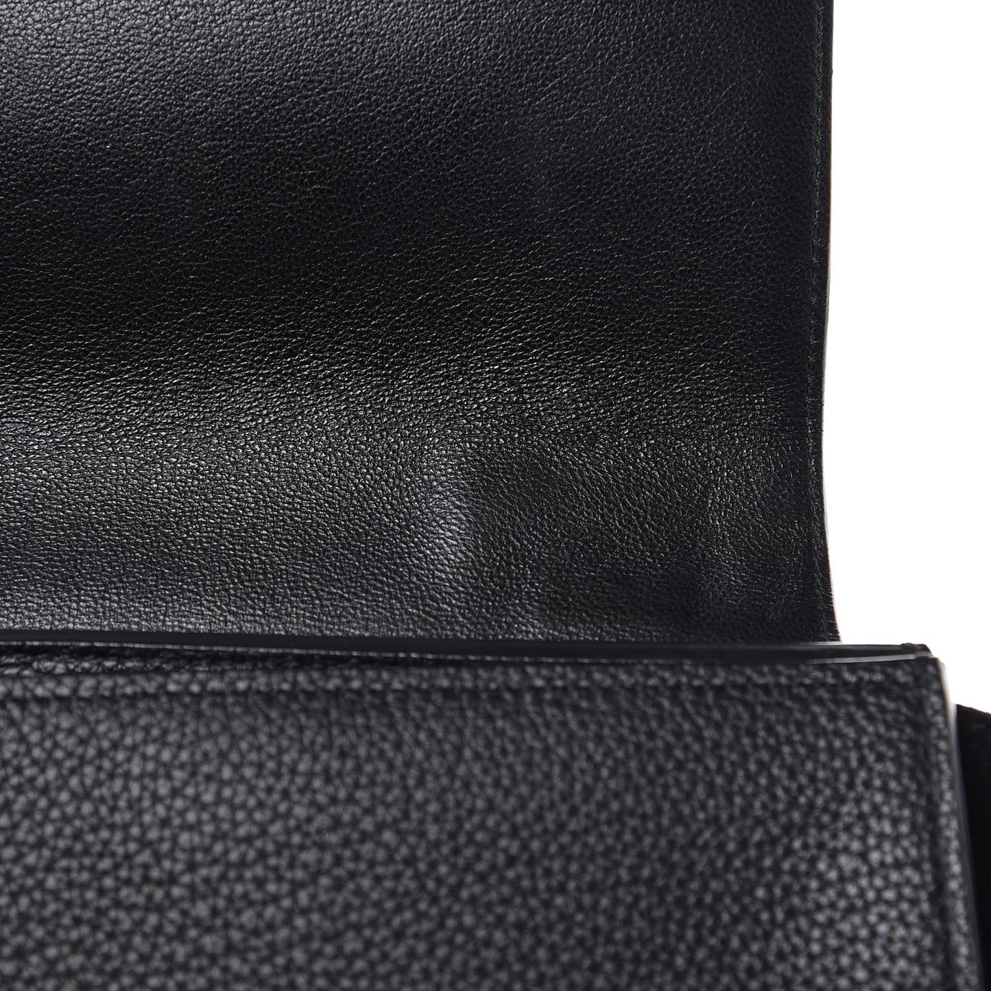 Drummed Calfskin Suede Small Trapeze Black