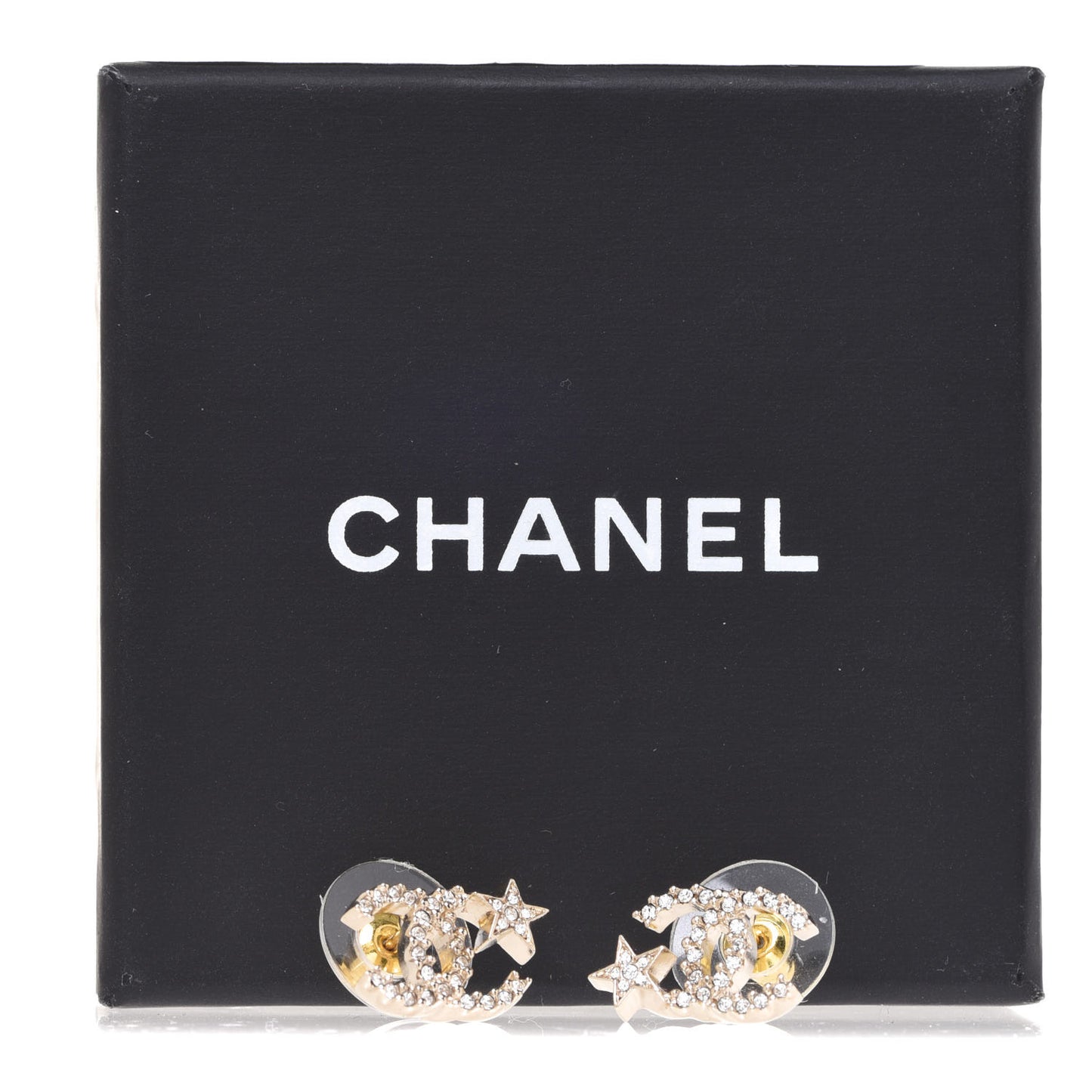 Crystal CC Starfall Earrings Gold