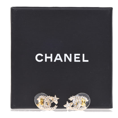 Chanel Crystal CC Starfall Earrings Gold 5 of 5