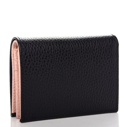 Gucci Calfskin GG Marmont Bow Card Case Black 3 of 9