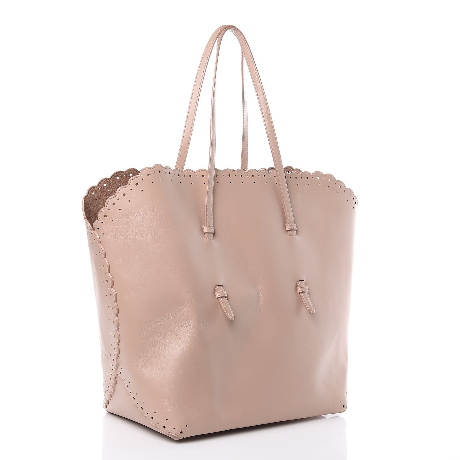Alaia Calfskin Scalloped Trim Bag Blush 4 of 18