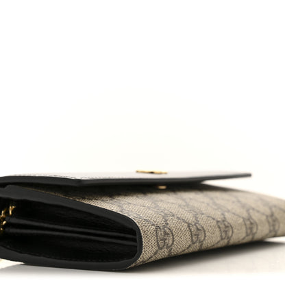 Gucci Dollar Calfskin GG Supreme Monogram Petite GG Marmont Wallet Chain Bag Black Beige Ebony 10 of 11