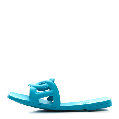 Hermes Rubber Aloha Sandals 39 Bleu Vif 1 of 9