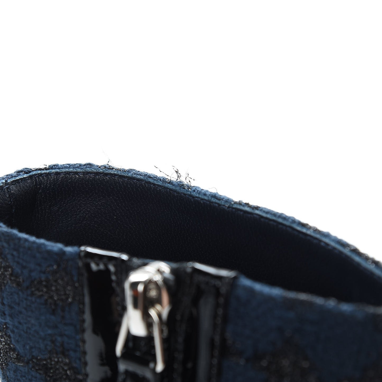 Tweed Cap Toe CC Short Boots 36.5 Navy Black