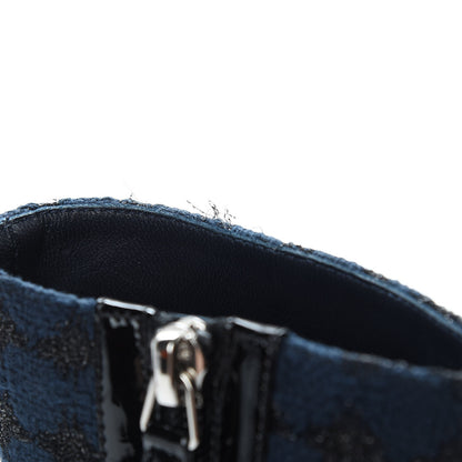 Chanel Tweed Cap Toe CC Short Boots 36.5 Navy Black 12 of 15