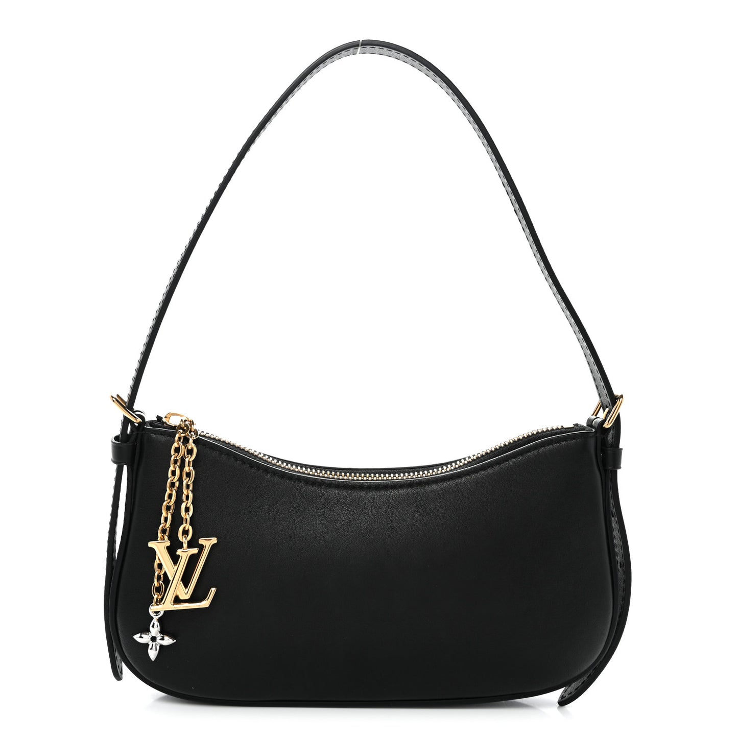Calfskin LV Bloom Pochette Black