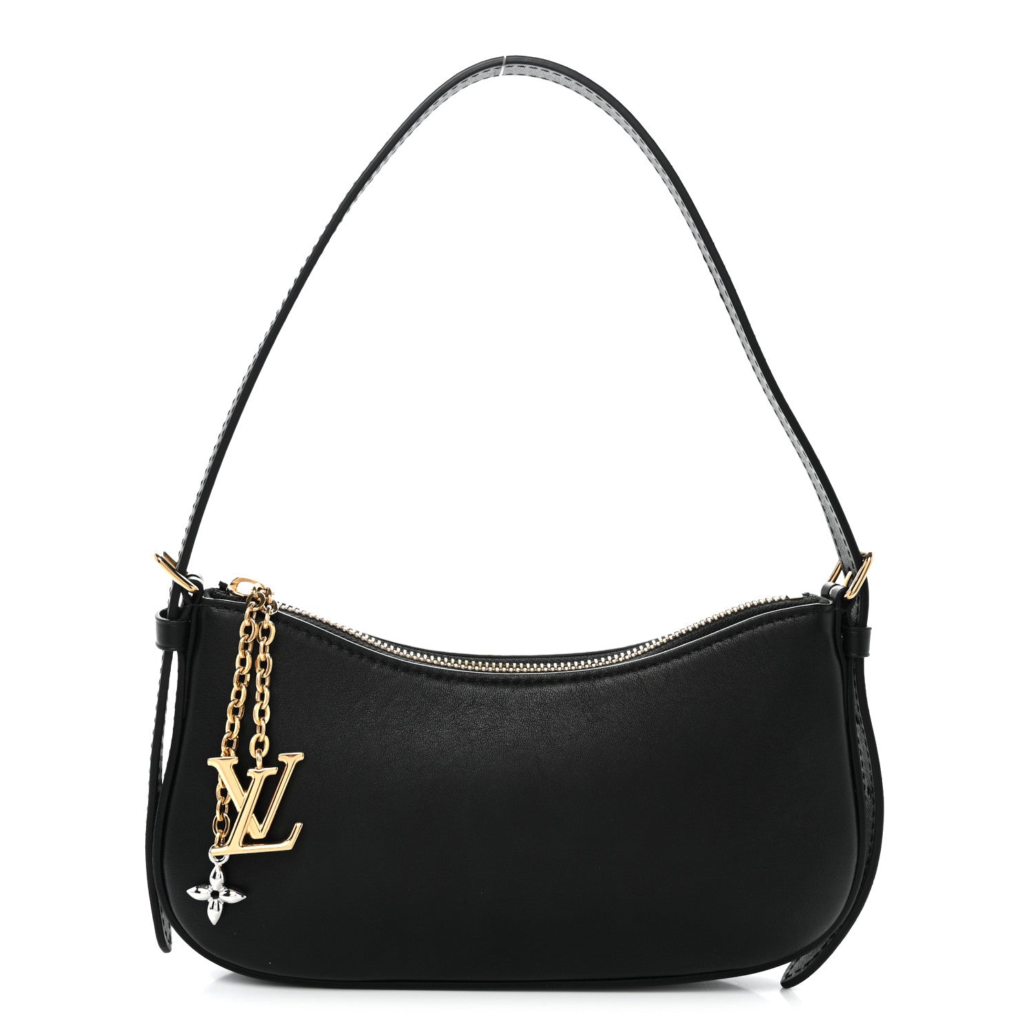 Louis Vuitton Calfskin LV Bloom Pochette Black 1 of 9