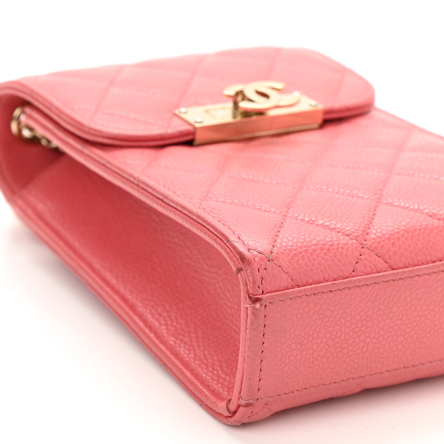 Chanel Caviar Quilted Golden Class Phone Holder Pink 9 of 12