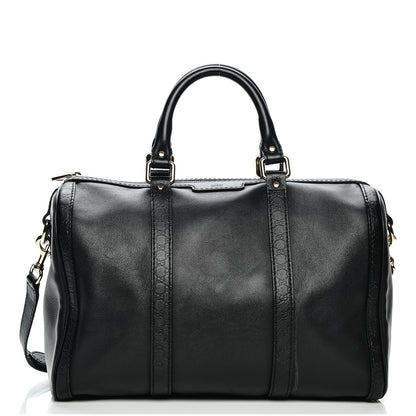 Gucci Calfskin Microguccissima Trim Medium Boston Black 1 of 9